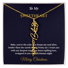 Flower Name Necklace – Personalized Christmas Gift for Wife | Custom Floral Jewelry That Shows Thoughtful Love | Unique Necklace for Her