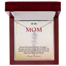 Personalized Christmas Gift for Mom | Custom Floral Jewelry That Celebrates Her Beauty & Love | Unique Keepsake from Daughter or Son