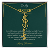 Flower Name Necklace – Personalized Christmas Gift for Sister | Custom Jewelry for the Holidays