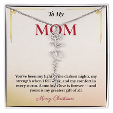 Personalized Christmas Gift for Mom | Custom Floral Jewelry That Celebrates Her Beauty & Love | Unique Keepsake from Daughter or Son