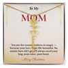 Personalized Christmas Gift for Mom | Custom Floral Jewelry That Celebrates Her Beauty & Love | Unique Keepsake from Daughter or Son