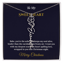 Flower Name Necklace – Personalized Christmas Gift for Wife | Custom Floral Jewelry That Shows Thoughtful Love | Unique Necklace for Her