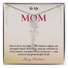 Personalized Christmas Gift for Mom | Custom Floral Jewelry That Celebrates Her Beauty & Love | Unique Keepsake from Daughter or Son