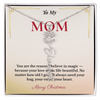 Personalized Christmas Gift for Mom | Custom Floral Jewelry That Celebrates Her Beauty & Love | Unique Keepsake from Daughter or Son