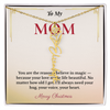 Personalized Christmas Gift for Mom | Custom Floral Jewelry That Celebrates Her Beauty & Love | Unique Keepsake from Daughter or Son