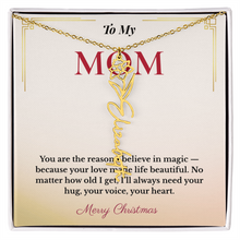 Personalized Christmas Gift for Mom | Custom Floral Jewelry That Celebrates Her Beauty & Love | Unique Keepsake from Daughter or Son
