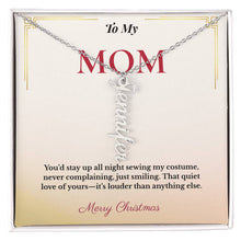 Custom Christmas Gift for Mom | Personalized Jewelry Keeping Her Loved Ones Close | Elegant Family Name Design She'll Adore