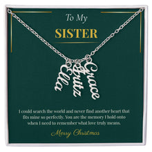 Multi Vertical Name Necklace – Personalized Christmas Gift for Sister | Elegant Custom Jewelry Design