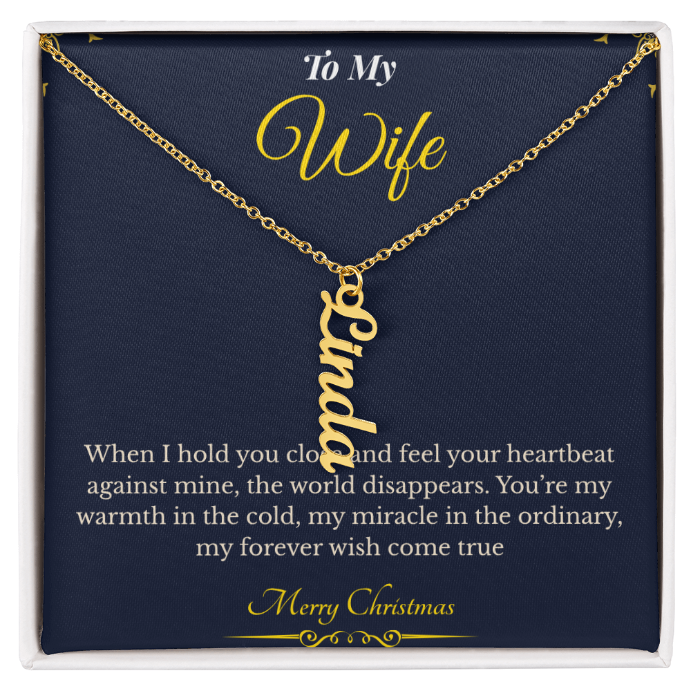 Multi Vertical Name Necklace – Custom Christmas Gift for Wife | Personalized Jewelry That Keeps Loved Ones Close | Elegant Multi-Name Design She'll Treasure