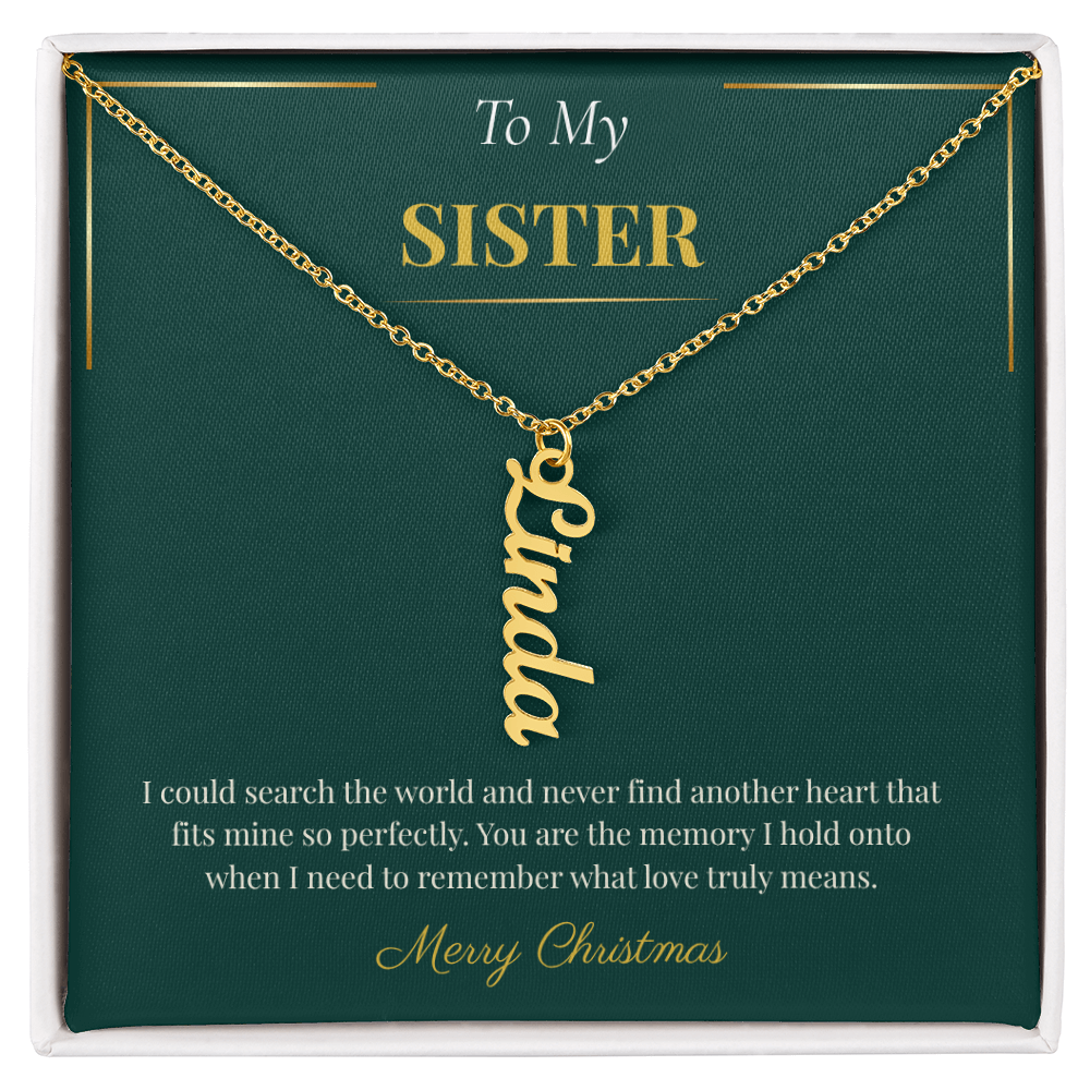 Multi Vertical Name Necklace – Personalized Christmas Gift for Sister | Elegant Custom Jewelry Design