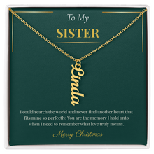 Multi Vertical Name Necklace – Personalized Christmas Gift for Sister | Elegant Custom Jewelry Design