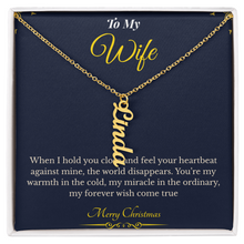 Multi Vertical Name Necklace – Custom Christmas Gift for Wife | Personalized Jewelry That Keeps Loved Ones Close | Elegant Multi-Name Design She'll Treasure