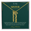 Multi Vertical Name Necklace – Personalized Christmas Gift for Sister | Elegant Custom Jewelry Design