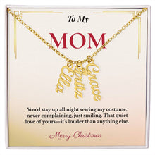 Custom Christmas Gift for Mom | Personalized Jewelry Keeping Her Loved Ones Close | Elegant Family Name Design She'll Adore
