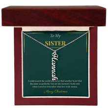 Multi Vertical Name Necklace – Personalized Christmas Gift for Sister | Elegant Custom Jewelry Design