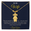 Engraved Kid Charm Necklace – Personalized Christmas Gift for Wife | Custom Family Jewelry That Celebrates Children | Heartfelt Holiday Keepsake