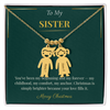 Engraved Kid Charm Necklace – Sentimental Christmas Gift for Sister | Custom Family Jewelry Gift