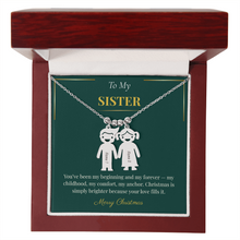 Engraved Kid Charm Necklace – Sentimental Christmas Gift for Sister | Custom Family Jewelry Gift