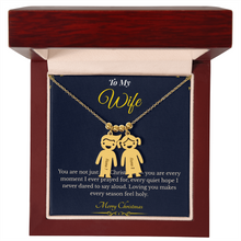 Engraved Kid Charm Necklace – Personalized Christmas Gift for Wife | Custom Family Jewelry That Celebrates Children | Heartfelt Holiday Keepsake