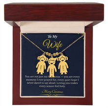 Engraved Kid Charm Necklace – Personalized Christmas Gift for Wife | Custom Family Jewelry That Celebrates Children | Heartfelt Holiday Keepsake
