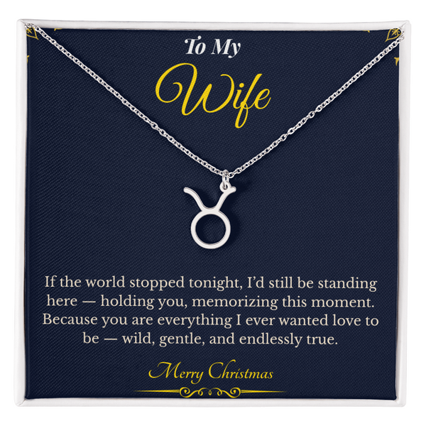 Zodiac Necklace – Personalized Christmas Gift for Wife | Astrological Jewelry That Reflects Her Unique Energy | Elegant Holiday Keepsake for Her
