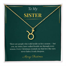 Zodiac Necklace – Personalized Christmas Gift for Sister | Custom Astrological Holiday Jewelry