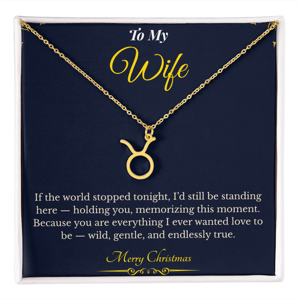 Zodiac Necklace – Personalized Christmas Gift for Wife | Astrological Jewelry That Reflects Her Unique Energy | Elegant Holiday Keepsake for Her