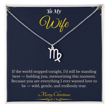 Zodiac Necklace – Personalized Christmas Gift for Wife | Astrological Jewelry That Reflects Her Unique Energy | Elegant Holiday Keepsake for Her