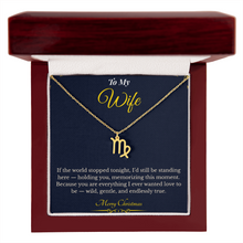 Zodiac Necklace – Personalized Christmas Gift for Wife | Astrological Jewelry That Reflects Her Unique Energy | Elegant Holiday Keepsake for Her