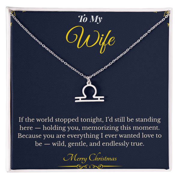Zodiac Necklace – Personalized Christmas Gift for Wife | Astrological Jewelry That Reflects Her Unique Energy | Elegant Holiday Keepsake for Her