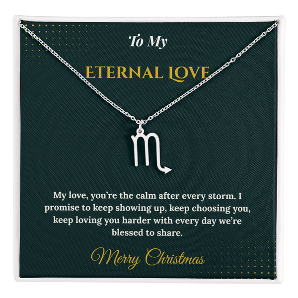 Zodiac Necklace – Personalized Christmas Gift for Wife | Astrological Jewelry That Reflects Her Unique Energy | Elegant Holiday Keepsake for Her