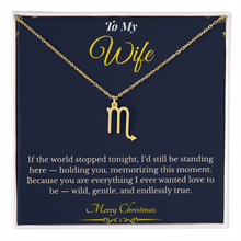 Zodiac Necklace – Personalized Christmas Gift for Wife | Astrological Jewelry That Reflects Her Unique Energy | Elegant Holiday Keepsake for Her