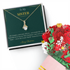 Alluring Beauty Necklace with Rotating Rose Gift Box – Elegant Christmas Gift for Sister | Trending Holiday Jewelry Combo