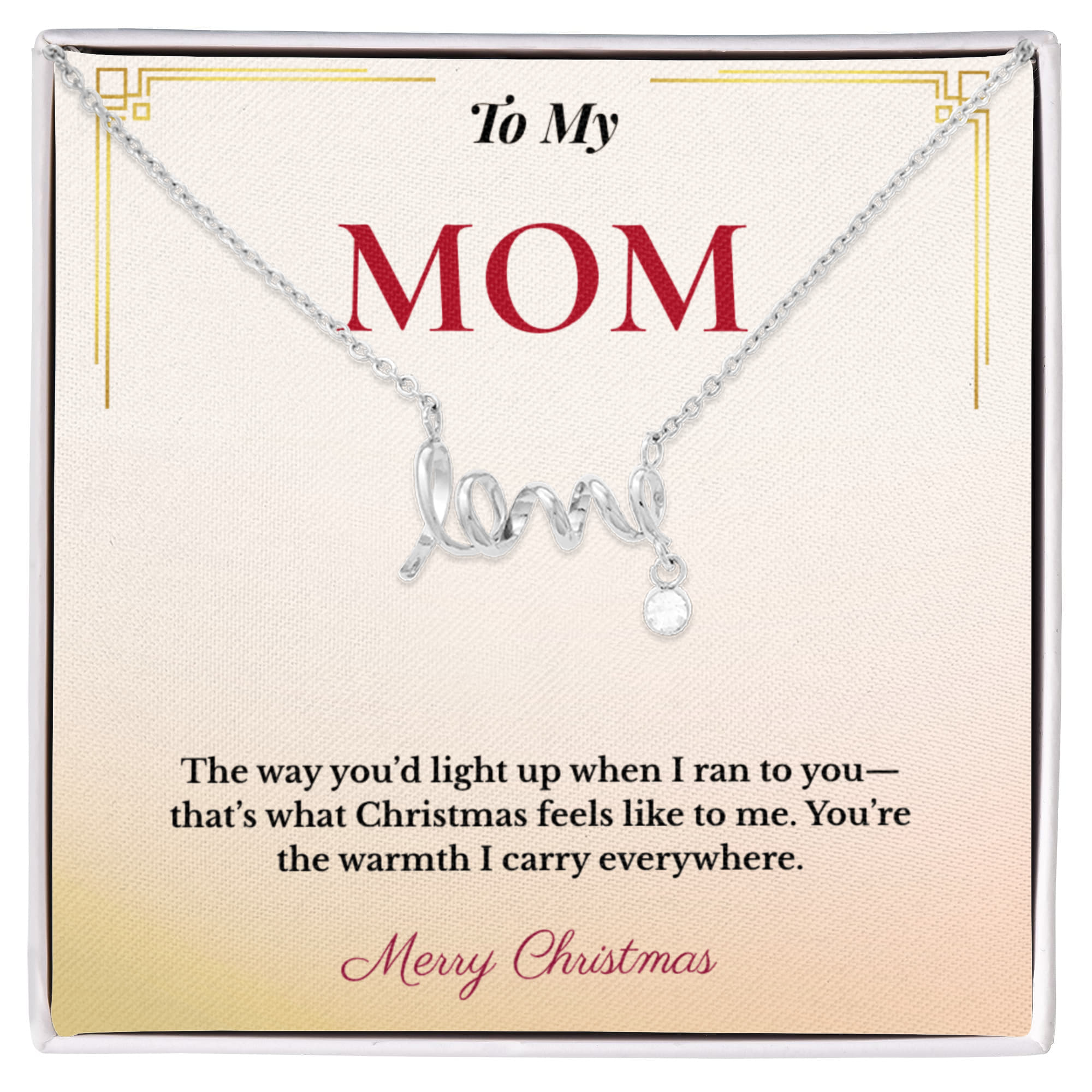 Heartfelt Christmas Gift for Mom | Elegant Jewelry That Spells Out Love Beautifully | Timeless Holiday Keepsake She'll Adore