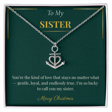Anchor Pendant Necklace – Symbolic Christmas Gift for Sister | Nautical Holiday Jewelry