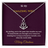 Anchor Pendant Necklace – Meaningful Christmas Gift for Wife | Symbol of Strength, Stability & Endless Love | Elegant Holiday Jewelry for Her