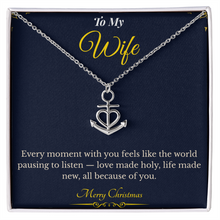 Anchor Pendant Necklace – Meaningful Christmas Gift for Wife | Symbol of Strength, Stability & Endless Love | Elegant Holiday Jewelry for Her