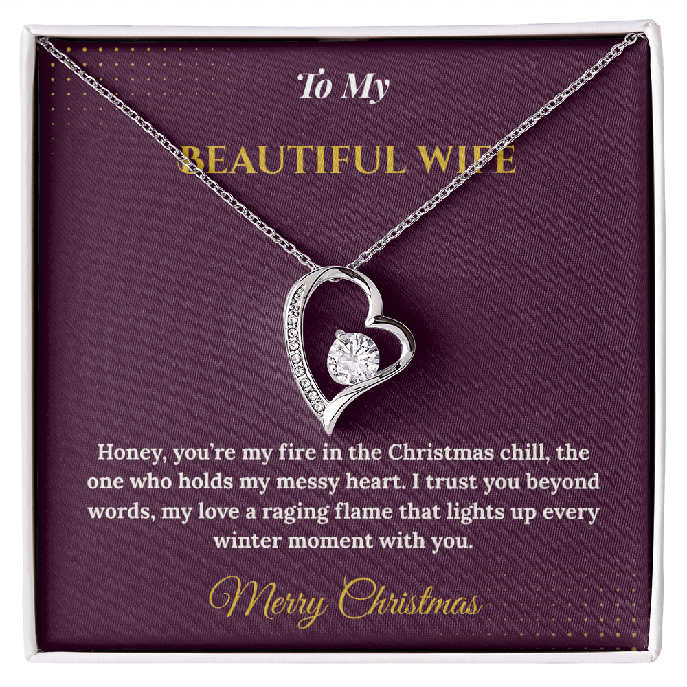 Forever Love Necklace – Elegant Christmas Gift for Wife | Romantic Jewelry That Expresses Endless Devotion | Timeless Keepsake She'll Cherish Forever