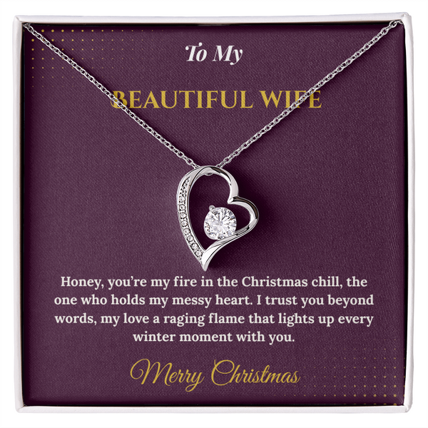 Forever Love Necklace – Elegant Christmas Gift for Wife | Romantic Jewelry That Expresses Endless Devotion | Timeless Keepsake She'll Cherish Forever