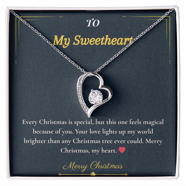 Forever Love Necklace – Elegant Christmas Gift for Wife | Romantic Jewelry That Expresses Endless Devotion | Timeless Keepsake She'll Cherish Forever
