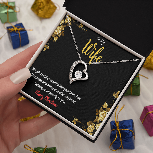 Make Her Heart Melt – Forever Love Heart Necklace, The Perfect Christmas Gift for Your Wife