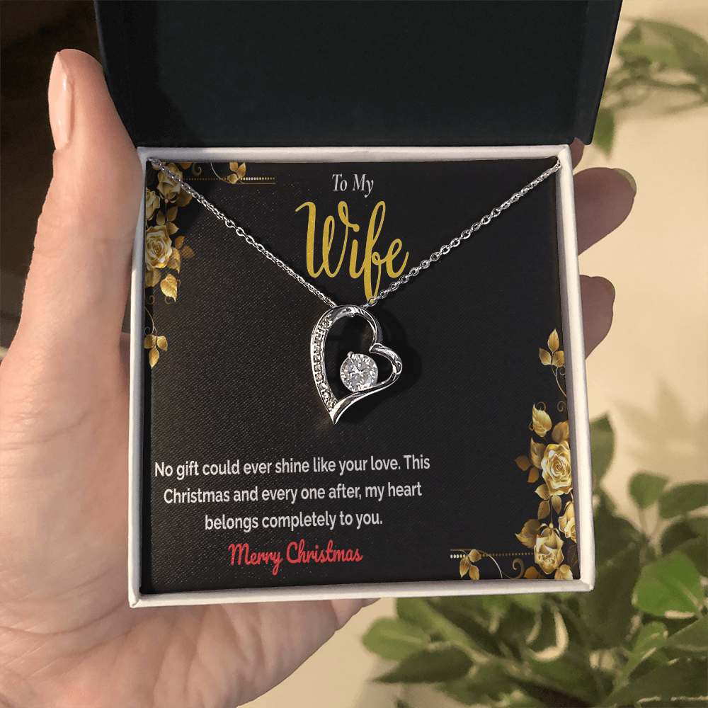 Make Her Heart Melt – Forever Love Heart Necklace, The Perfect Christmas Gift for Your Wife