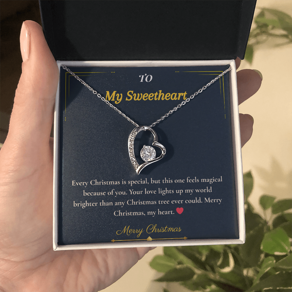 Forever Love Necklace – Elegant Christmas Gift for Wife | Romantic Jewelry That Expresses Endless Devotion | Timeless Keepsake She'll Cherish Forever