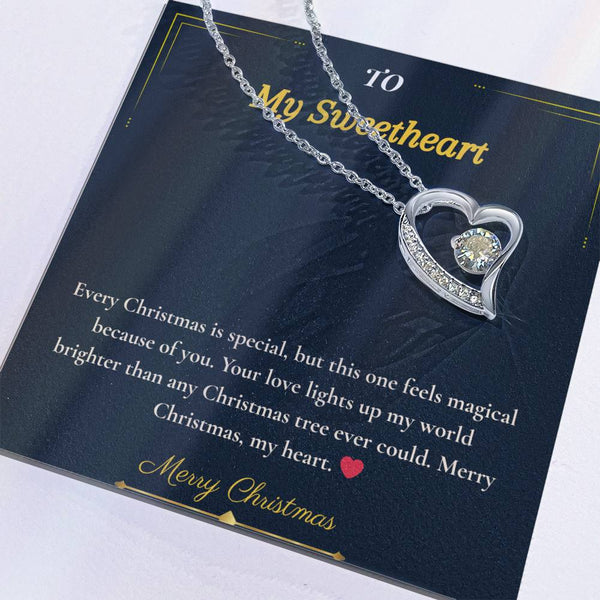 Forever Love Necklace – Elegant Christmas Gift for Wife | Romantic Jewelry That Expresses Endless Devotion | Timeless Keepsake She'll Cherish Forever