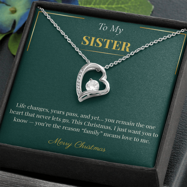 Forever Love Necklace – A Dazzling Christmas Gift for Sister | Elegant Holiday Jewelry