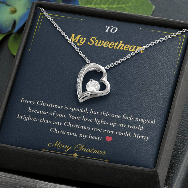 Forever Love Necklace – Elegant Christmas Gift for Wife | Romantic Jewelry That Expresses Endless Devotion | Timeless Keepsake She'll Cherish Forever