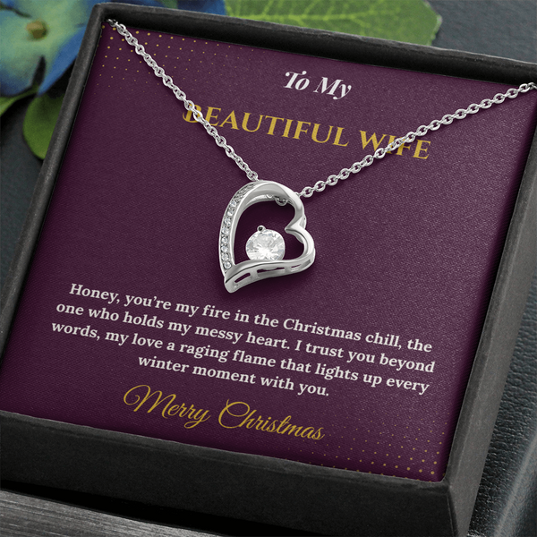 Forever Love Necklace – Elegant Christmas Gift for Wife | Romantic Jewelry That Expresses Endless Devotion | Timeless Keepsake She'll Cherish Forever
