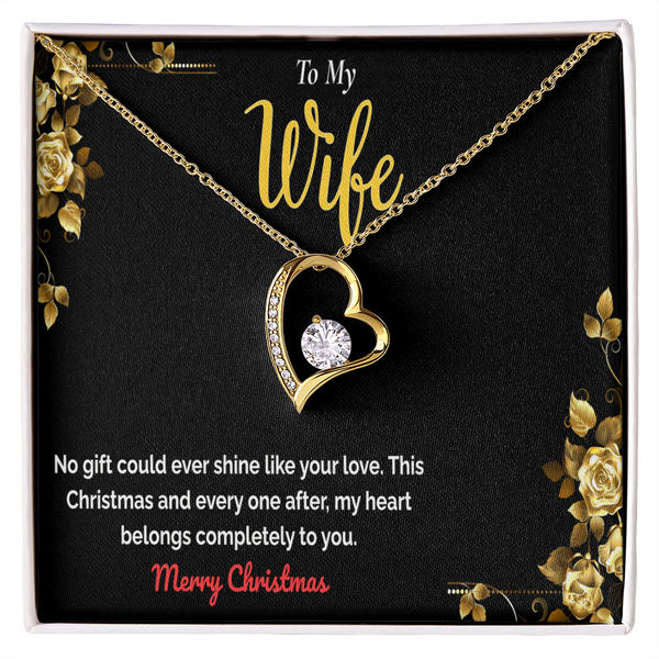 Make Her Heart Melt – Forever Love Heart Necklace, The Perfect Christmas Gift for Your Wife