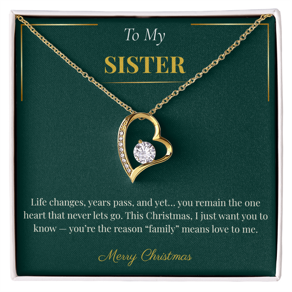 Forever Love Necklace – A Dazzling Christmas Gift for Sister | Elegant Holiday Jewelry