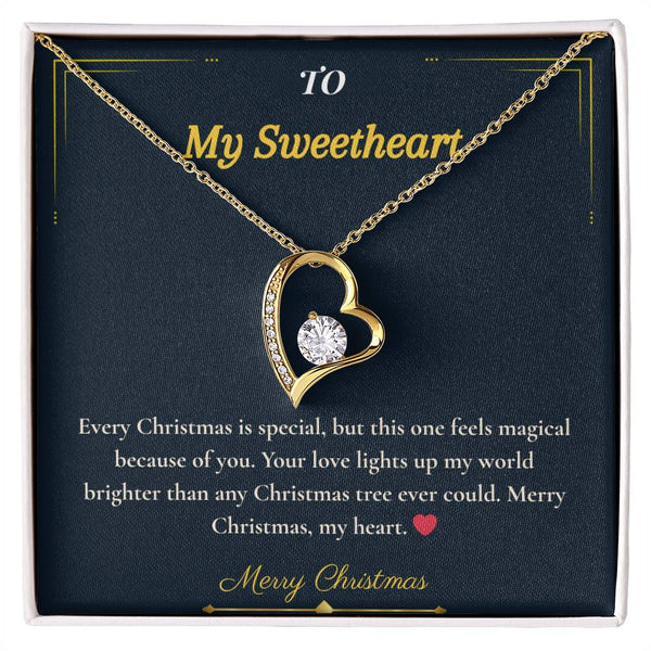 Forever Love Necklace – Elegant Christmas Gift for Wife | Romantic Jewelry That Expresses Endless Devotion | Timeless Keepsake She'll Cherish Forever